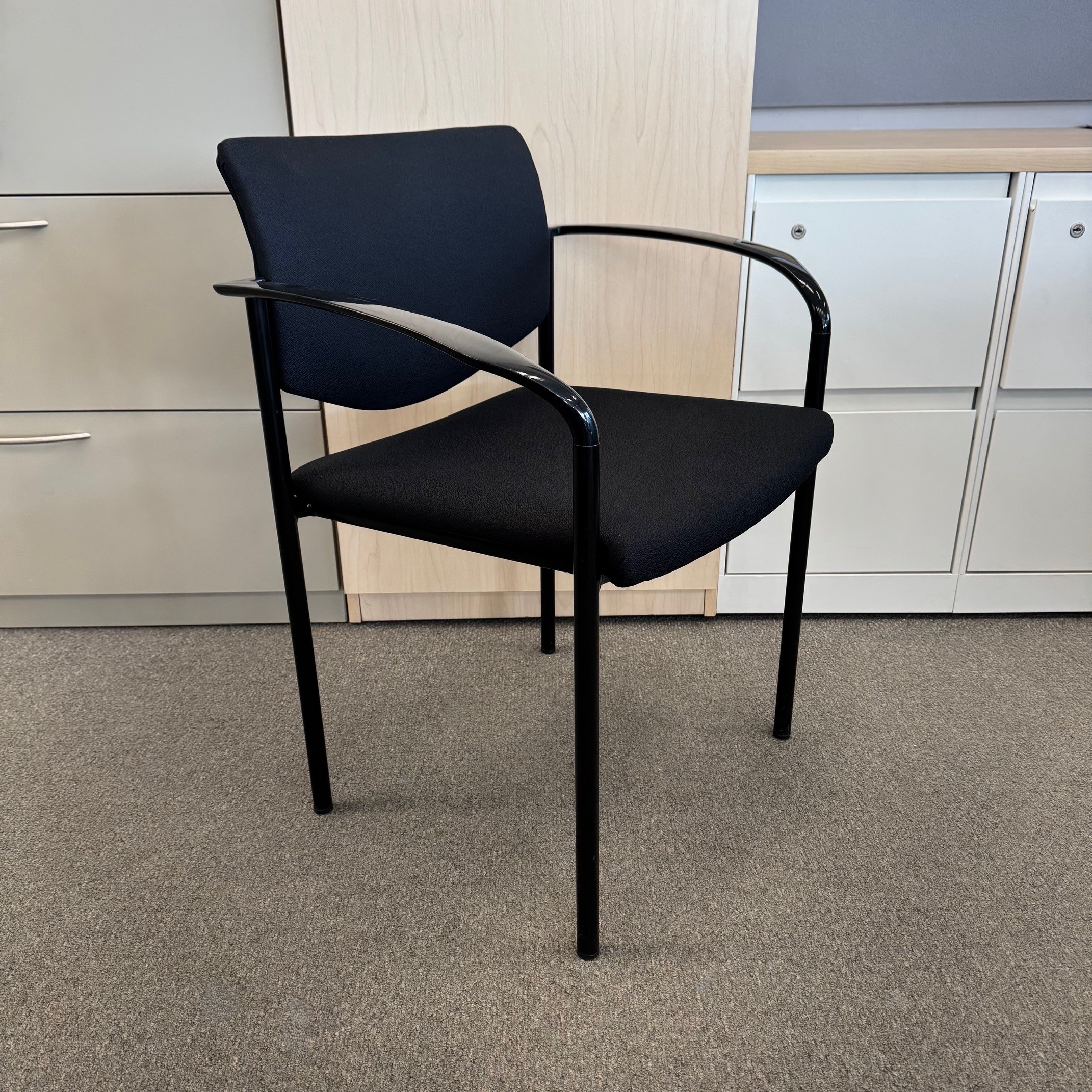 Used Steelcase Player Series Guest Chair Black Finish - Image 2