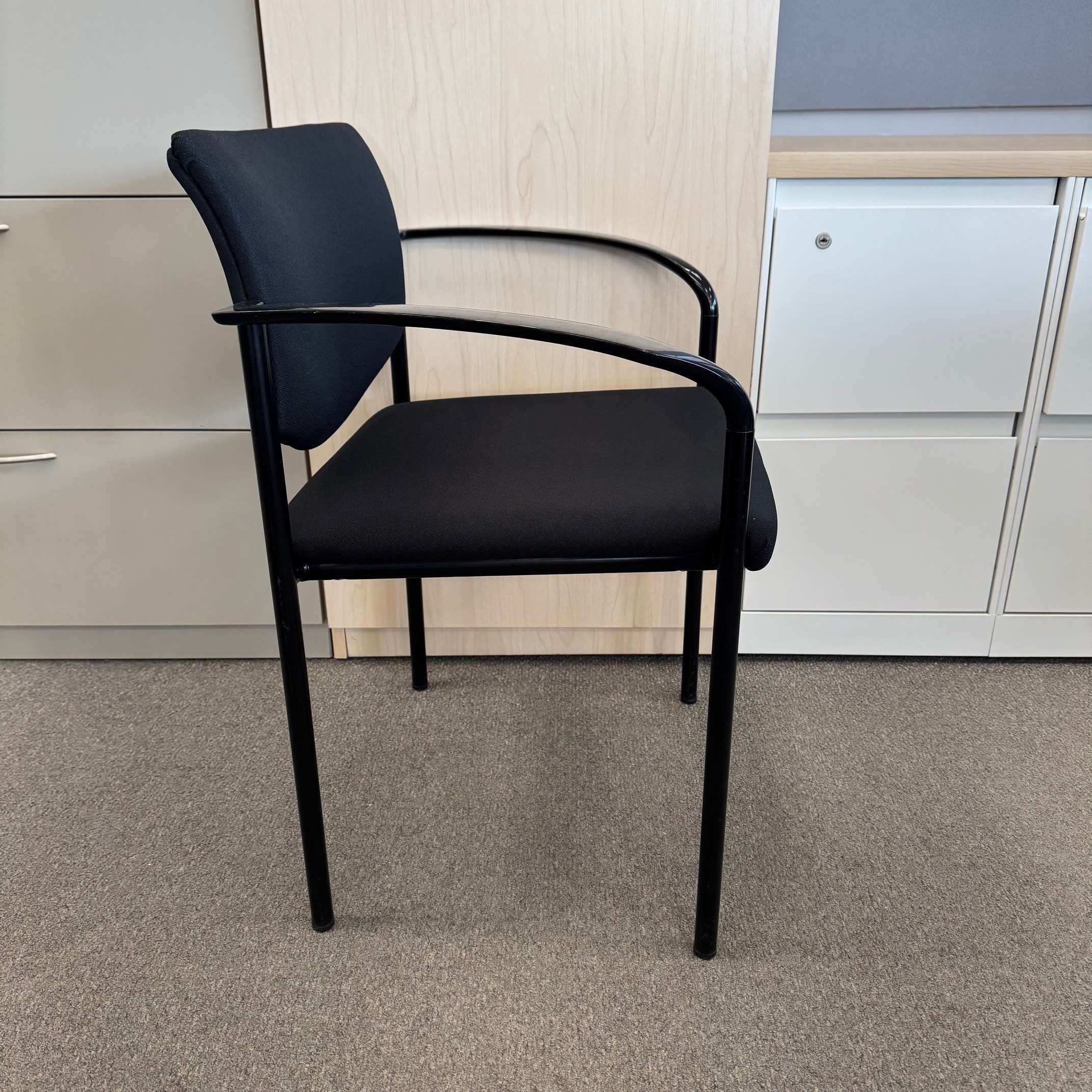 Used Steelcase Player Series Guest Chair Black Finish - Image 3