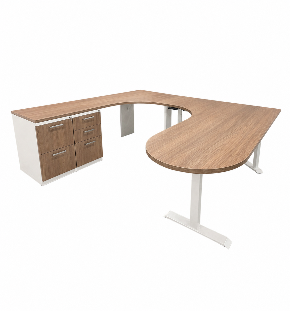 Excel Office Custom Jetty U-Shaped Height-Adjustable Workstation - Image 2