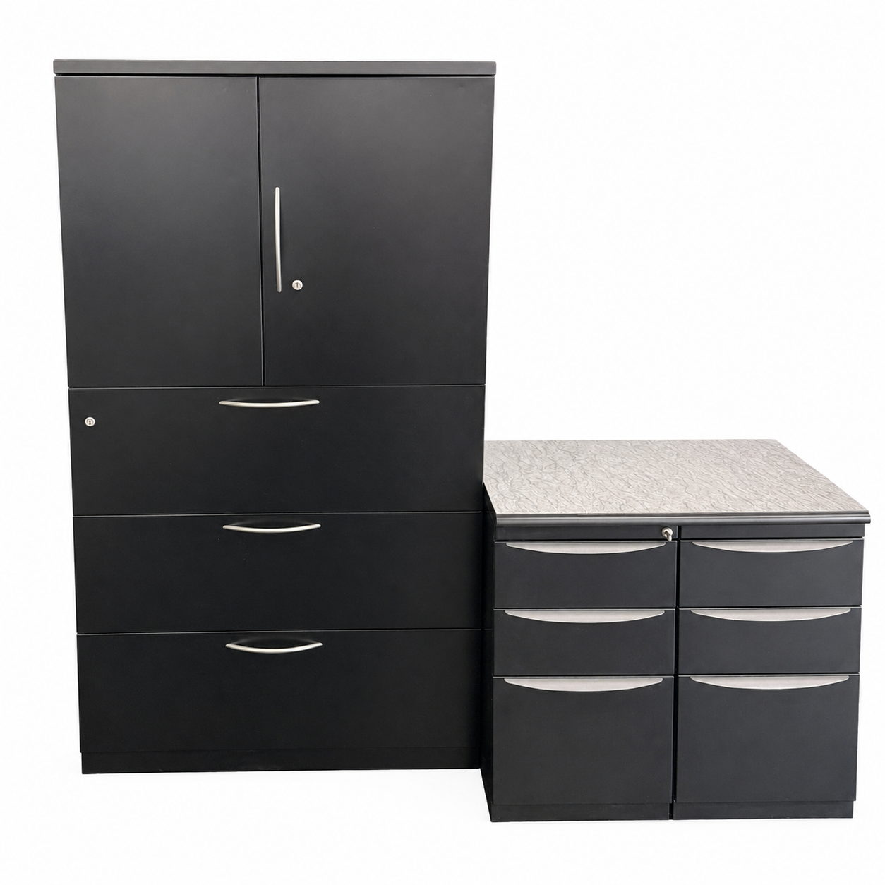 Custom L-Shaped Height-Adjustable Workstation - Image 5