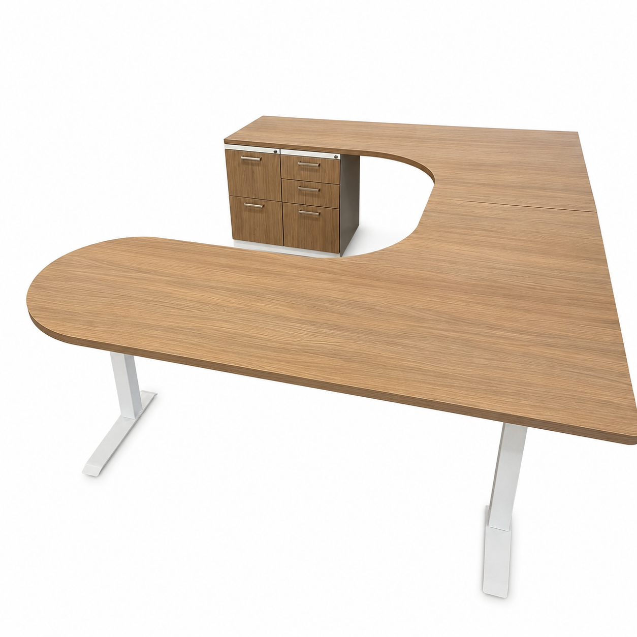 Excel Office Custom Jetty U-Shaped Height-Adjustable Workstation - Image 5