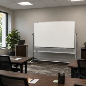 Heavy-Duty 72" × 48" Reversible Mobile Whiteboard – $395