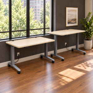 Steelcase Ology Height-Adjustable Desk — $195 Each