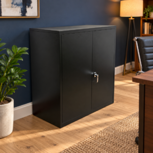 Sandusky Lee Black Metal Storage Cabinet – 42"H x 36"W x 18"D